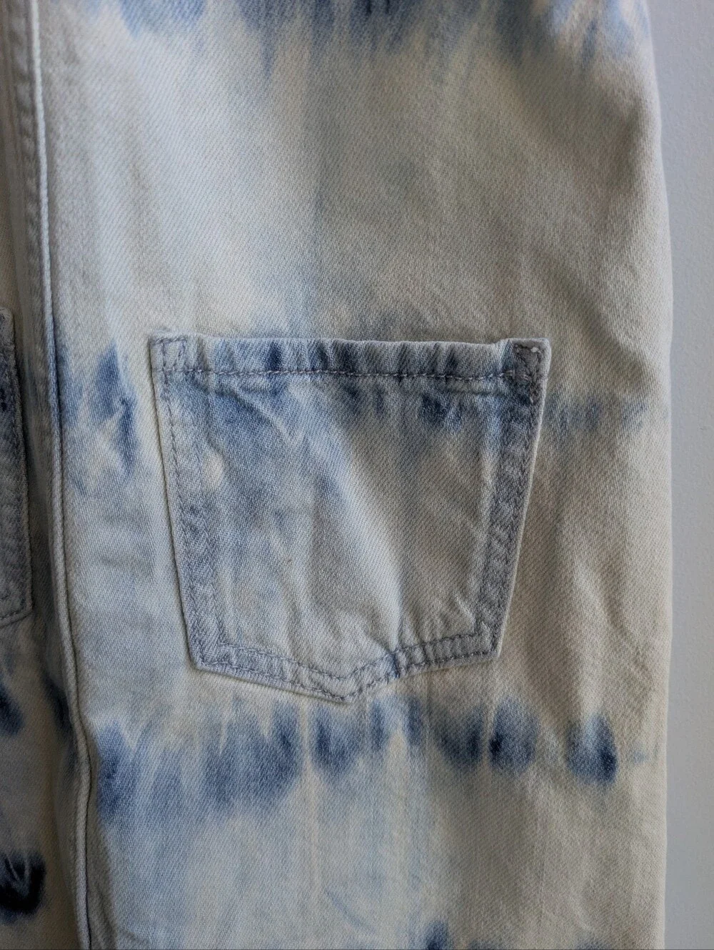 NWOT...GAP Denim Skirtall Dress with Blue Tie-Dye Accents Girls Size 8